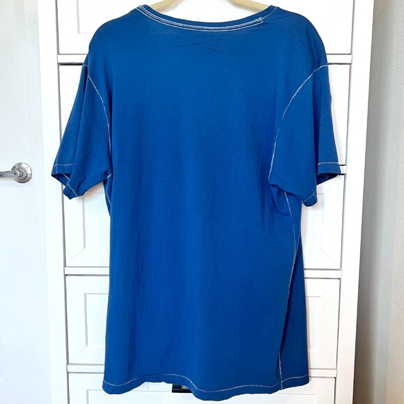 Literature Noir RARE Tee Womens Medium Blue Pulp Fiction Foil THE BEAUTIFUL FALL - Picture 2 of 12